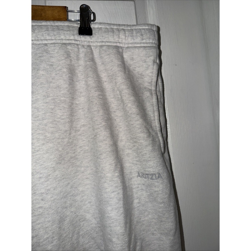 Aritzia Women's Cozy Light Gray Mega Fit Cotton Fleece Sweatpants Size XXL - Picture 2 of 7